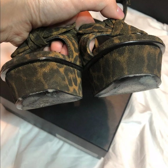 Saint Laurent Leopard platform sandals 39 - Picture 7 of 8